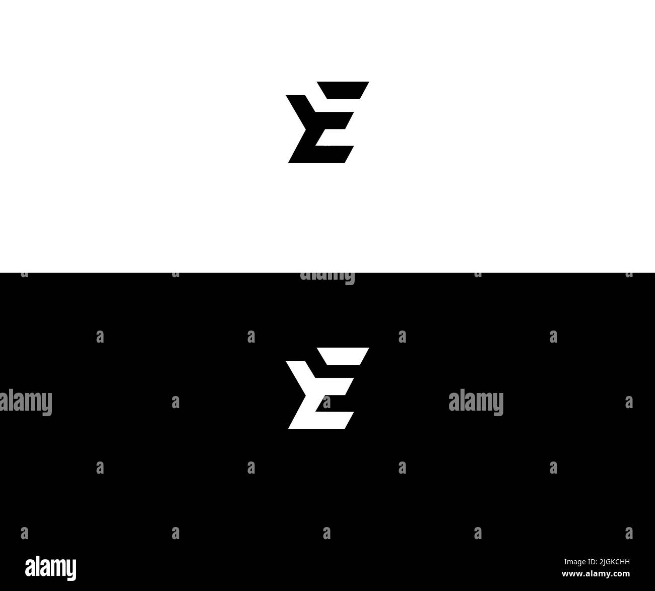 Letter E Logo Template vector Abstract Monogram Symbol Stock Vector ...