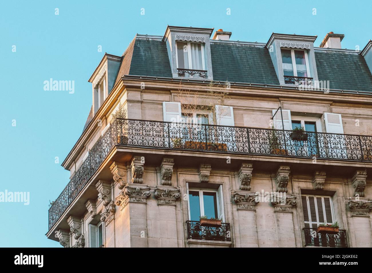 Beautiful typical Paris Apartment in Haussmann style Stock Photo Alamy