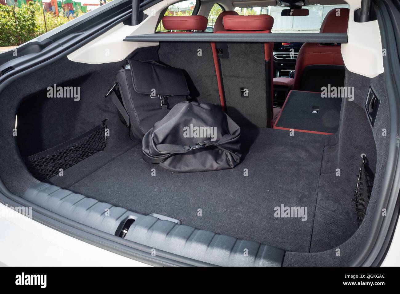 Hong Kong, China May 16 , 2022 : BMW i4 2022 Boot May 16 2022 in Hong Kong. Stock Photo