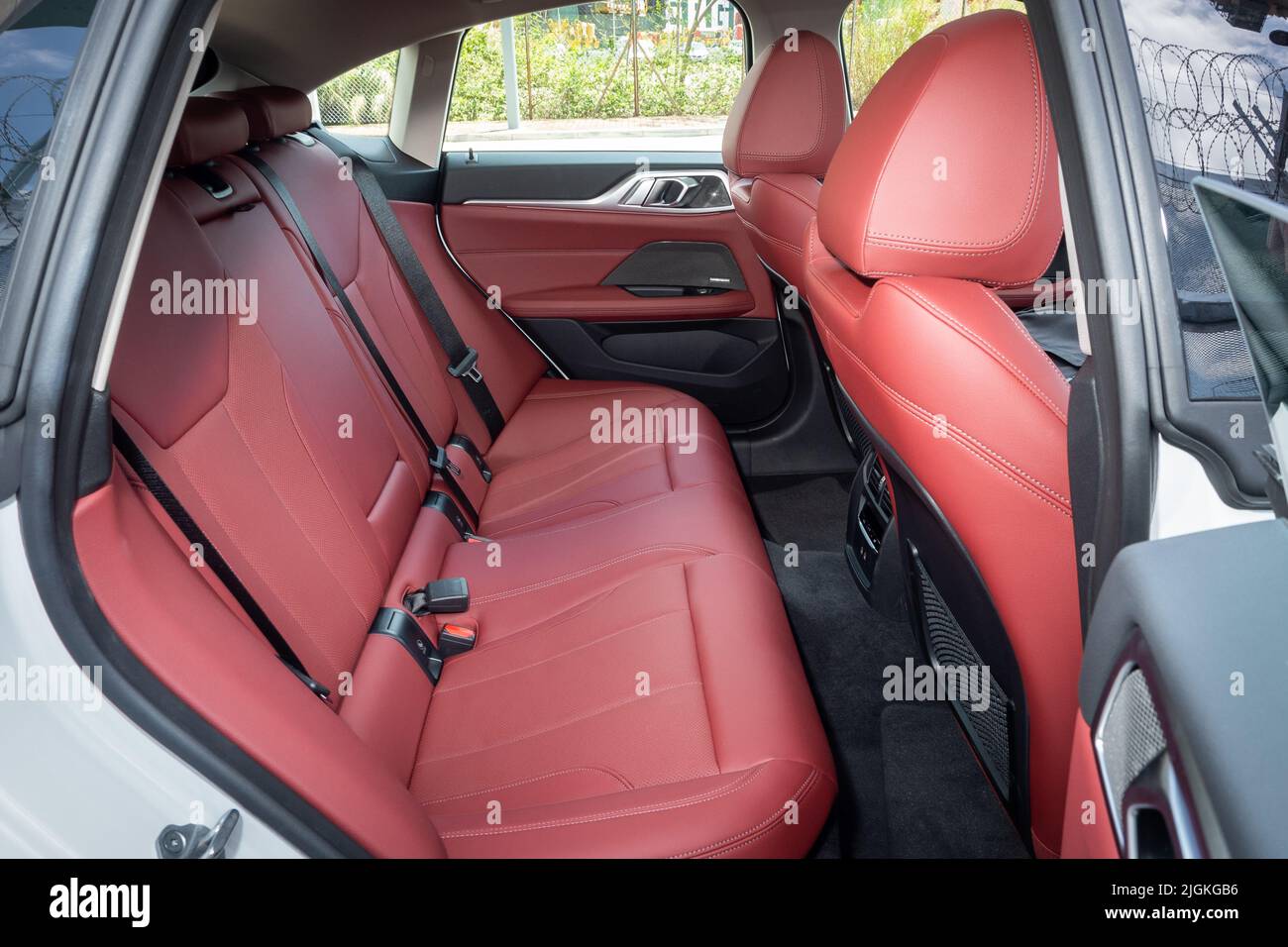 Hong Kong, China May 16 , 2022 : BMW i4 2022 Interior May 16 2022 in Hong Kong. Stock Photo