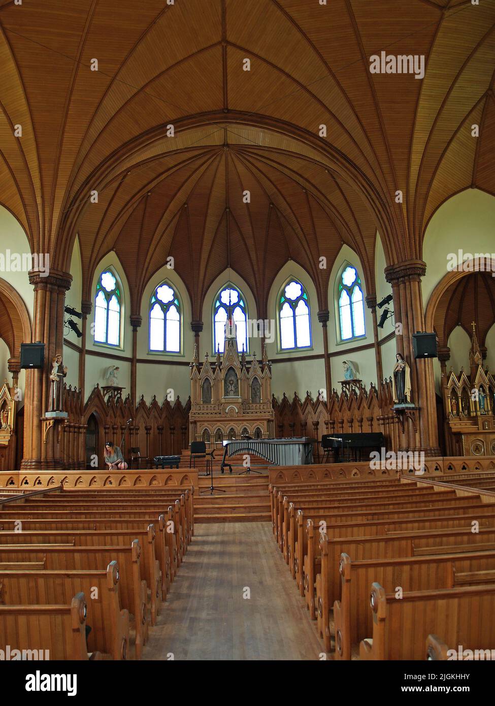 Interior Historic St.Mary's Church, Indian River, PEI Stock Photo Alamy