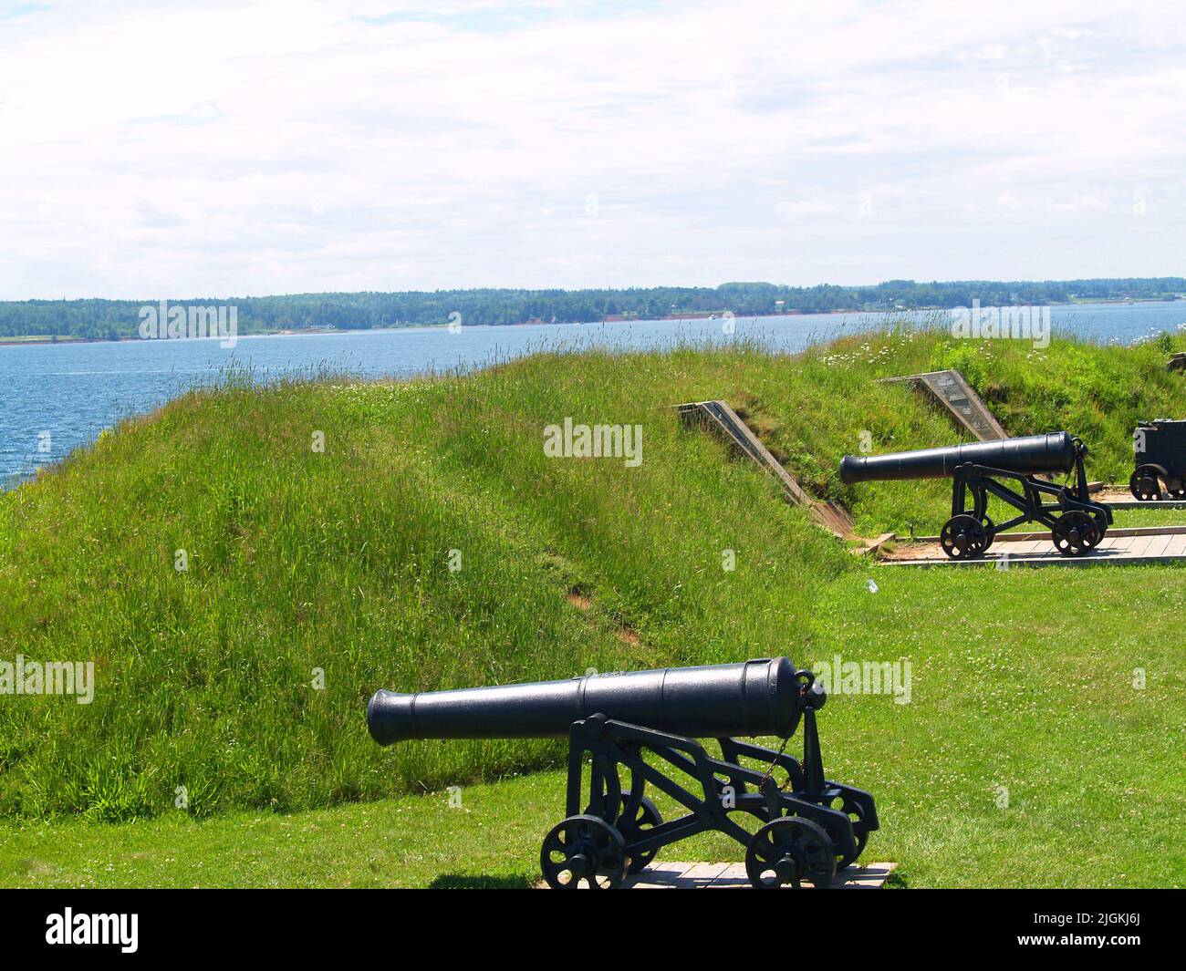 Cannons at Prince Edward Battery, Charlottetown,PEI Stock Photo Alamy