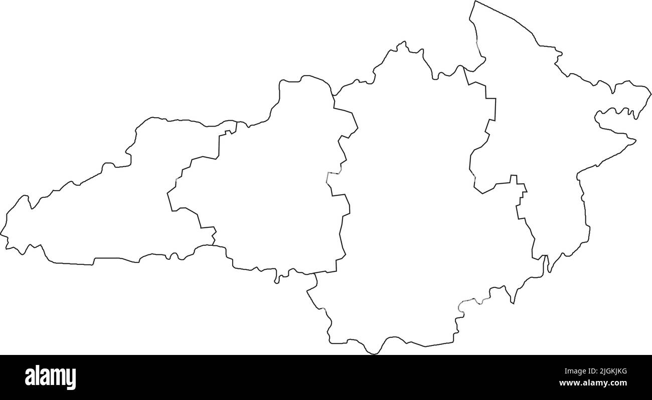 White map of raions of the KIROVOHRAD OBLAST, UKRAINE Stock Vector