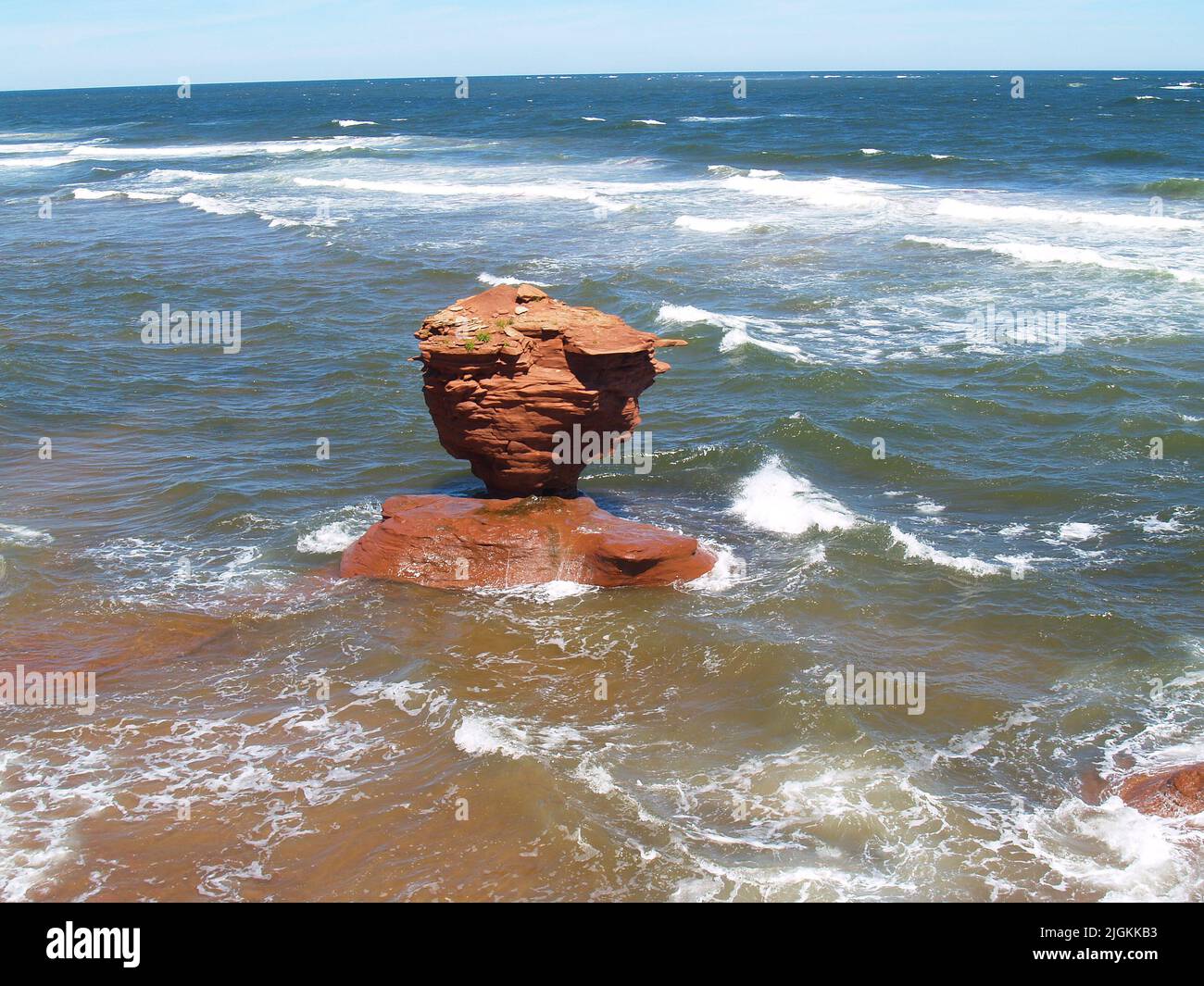 Teapot Rock, Thunder Cove Beach, PEI Stock Photo Alamy