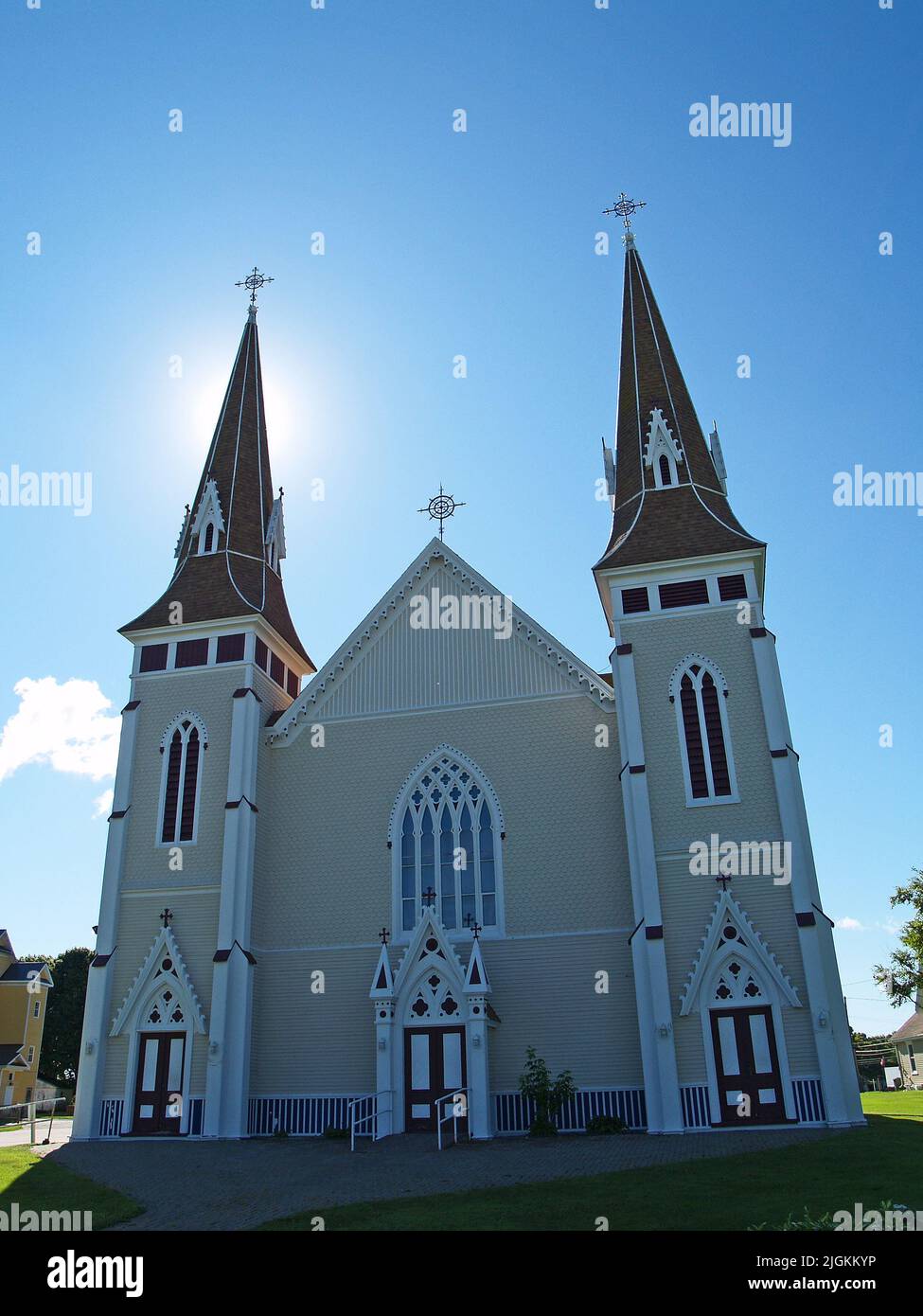 St.John the Baptist Roman Catholic Church, Miscouche, PEI Stock Photo