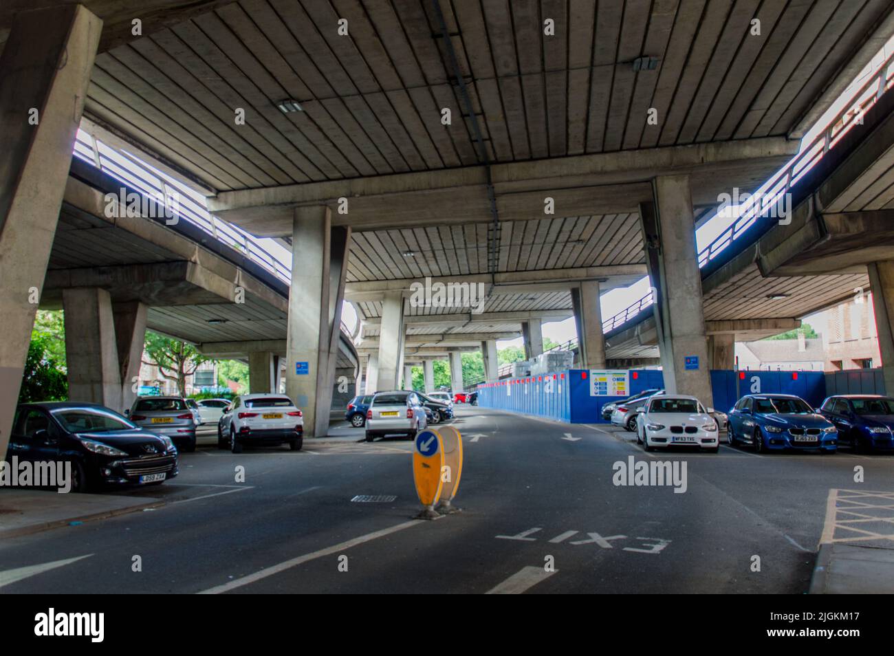 Car parking under Croydon flyover Stock Photo Alamy