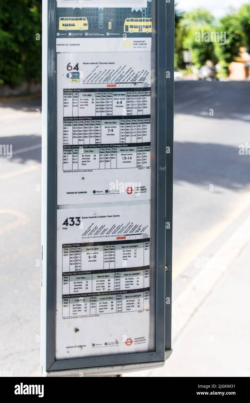 Bus timetable hires stock photography and images Alamy
