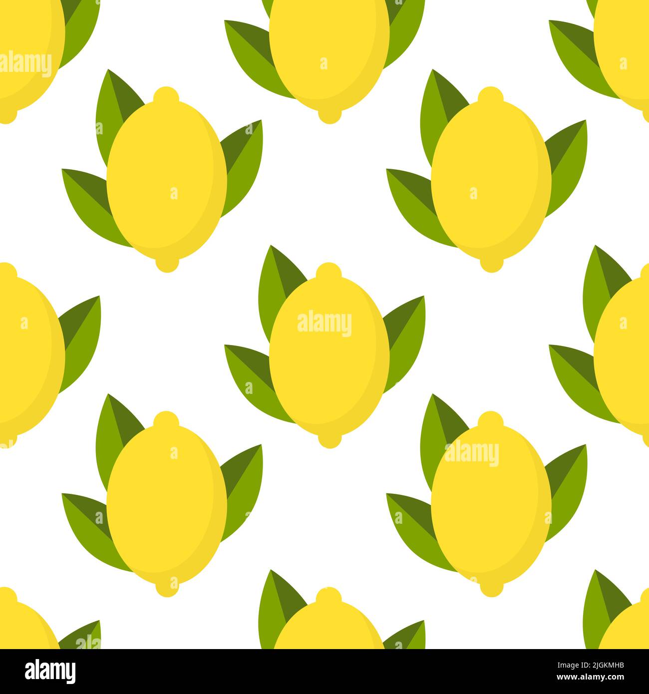 Fresh ripe yellow lemons seamless pattern. Stock Vector