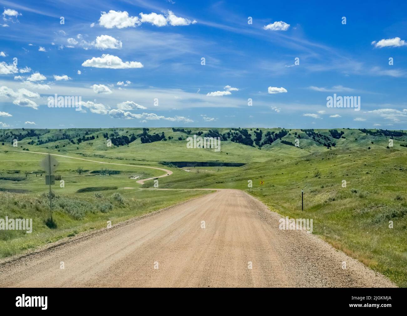 Sage Creek Rim Road in Badlands National Park South Dakota Stock Photo ...