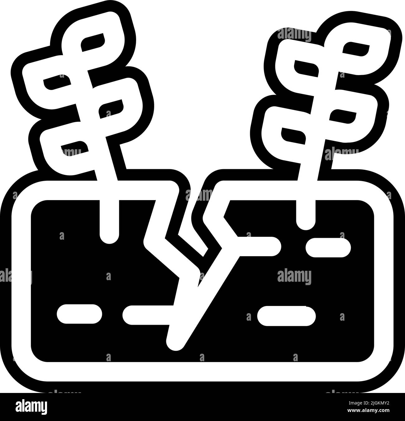 eartquake icon . Stock Vector