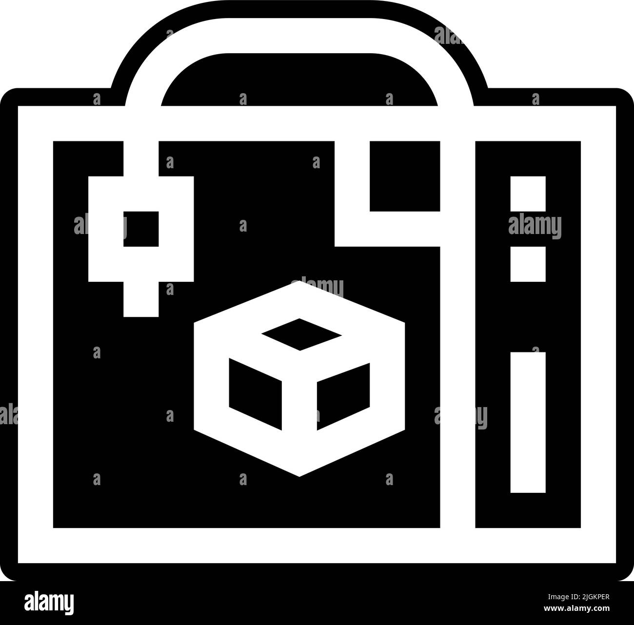 d printer icon . Stock Vector