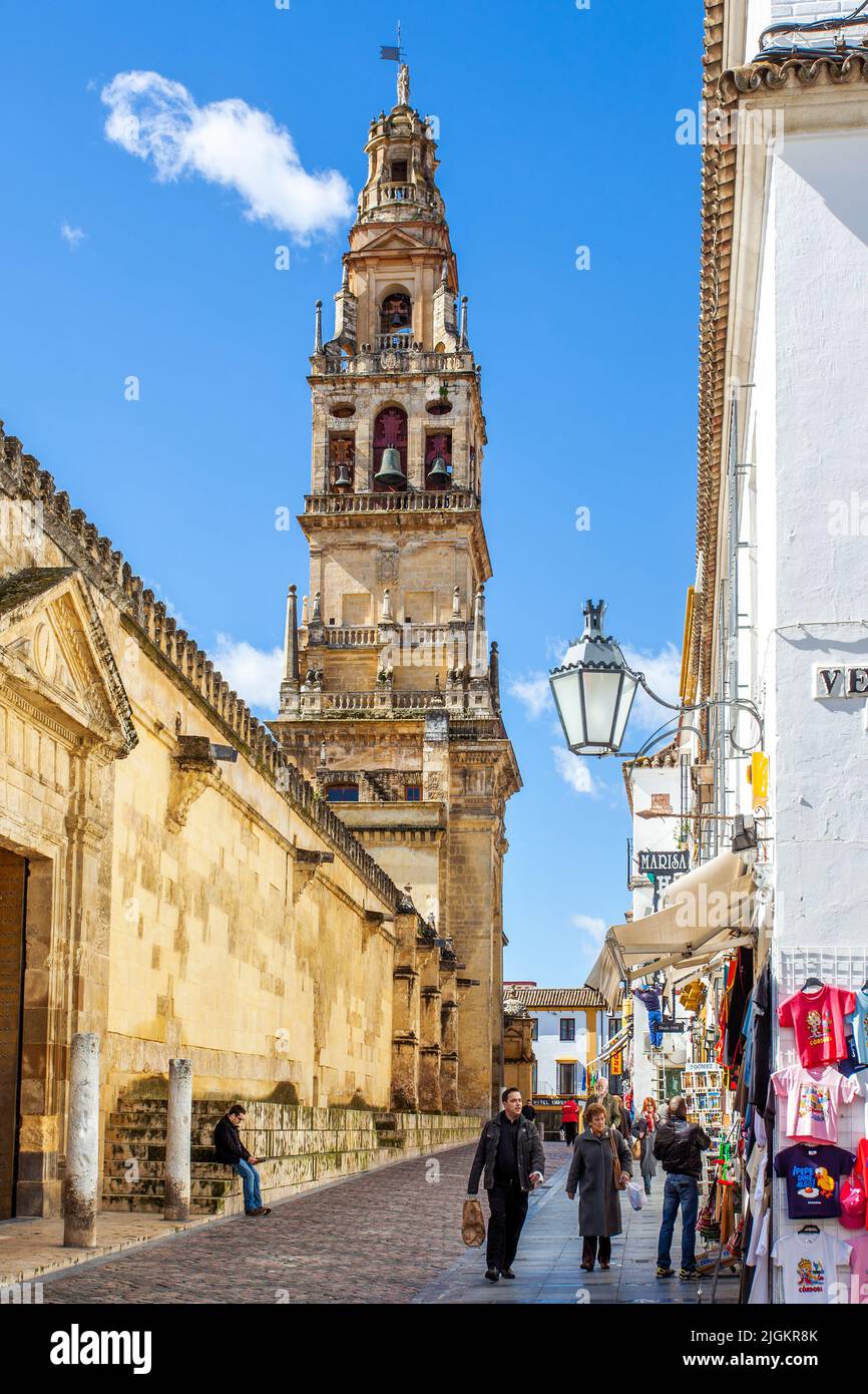 Cordoba, Spain - March 13, 2013: Street by the Mosque–Cathedral of Cordoba Stock Photo