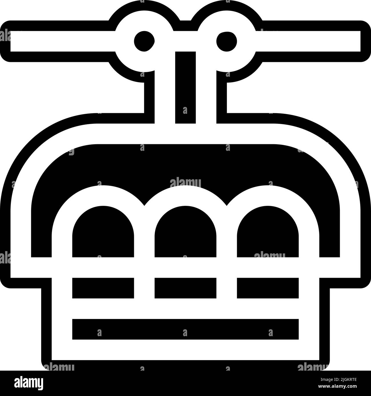 chairlift icon . Stock Vector