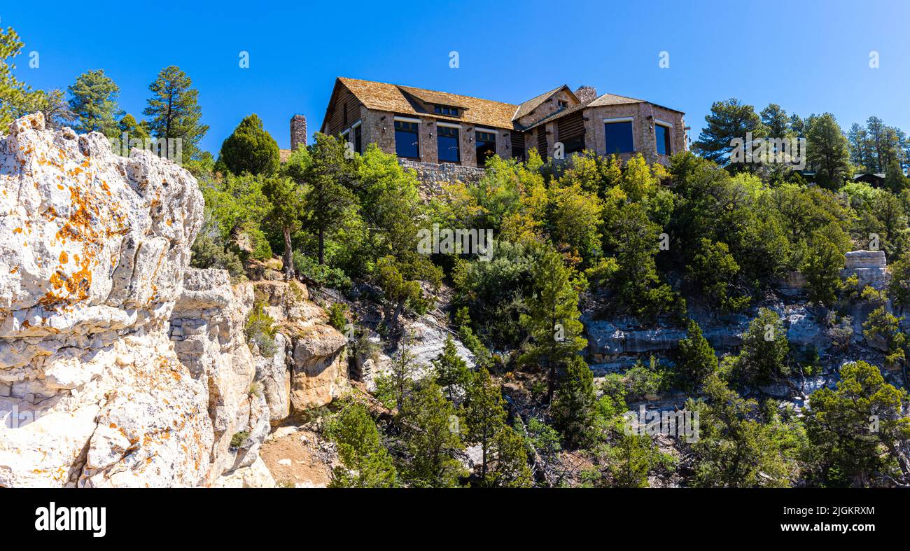 The Grand Canyon Lodge On The North Rim of The Grand Canyon, Grand Canyon National Park, Arizona, USA Stock Photo