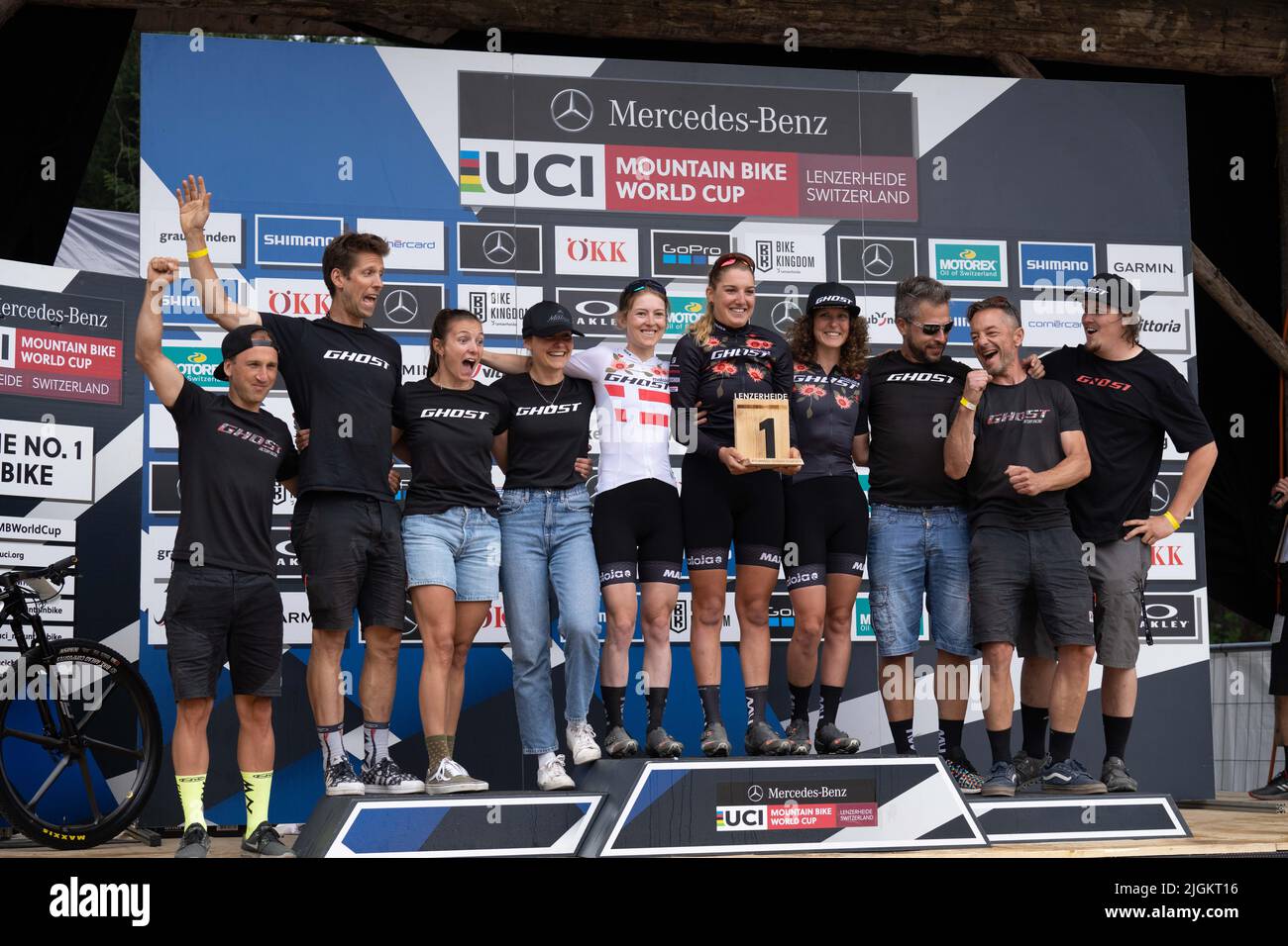 Ghost Team during Mercedes-Benz UCI Mountain Bike World Cup, Downhill ...