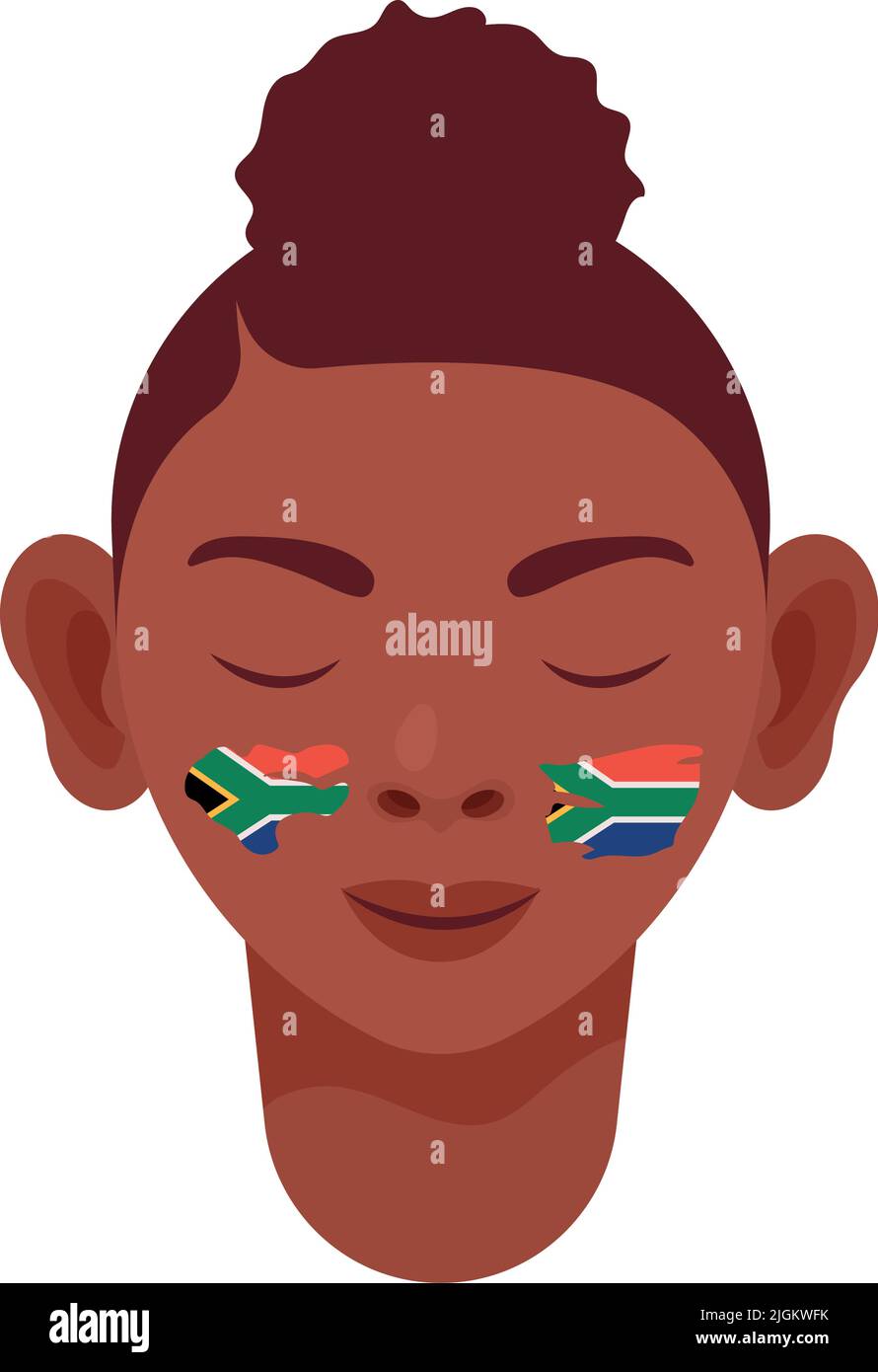 South african flag face paint hi-res stock photography and images - Alamy