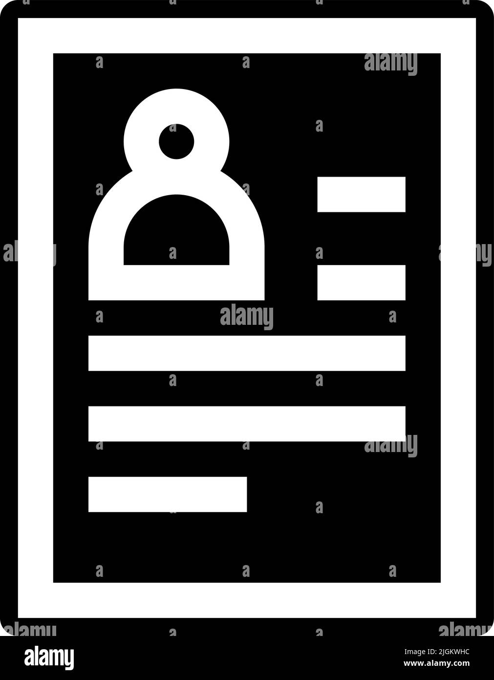 cv icon . Stock Vector