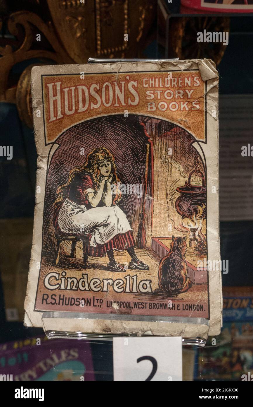 'Cinderella', a Hudson's Childrens Story Books comic on display in a museum in the UK. Stock Photo