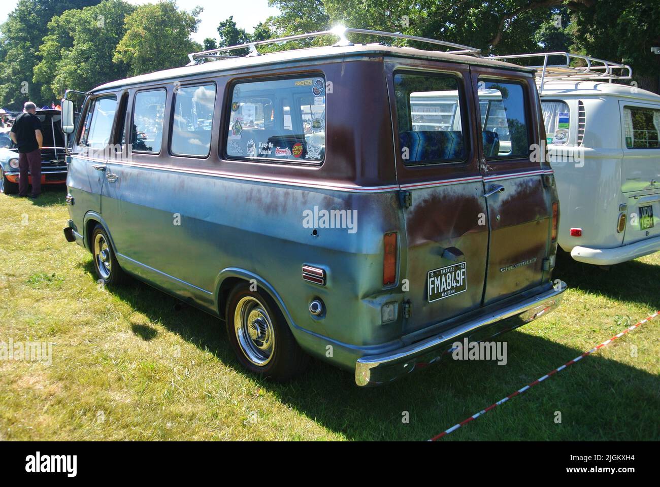 A 1968 Chevrolet G10 Sportvan parked on display at the 47th Historic  Vehicle Gathering classic car show Powerderham, Devon, England, UK Stock  Photo - Alamy