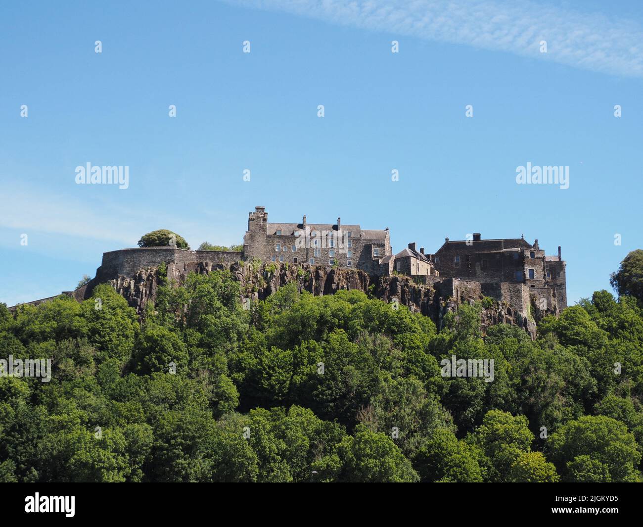 Stirling Castle steeped in sunlight Stock Photo