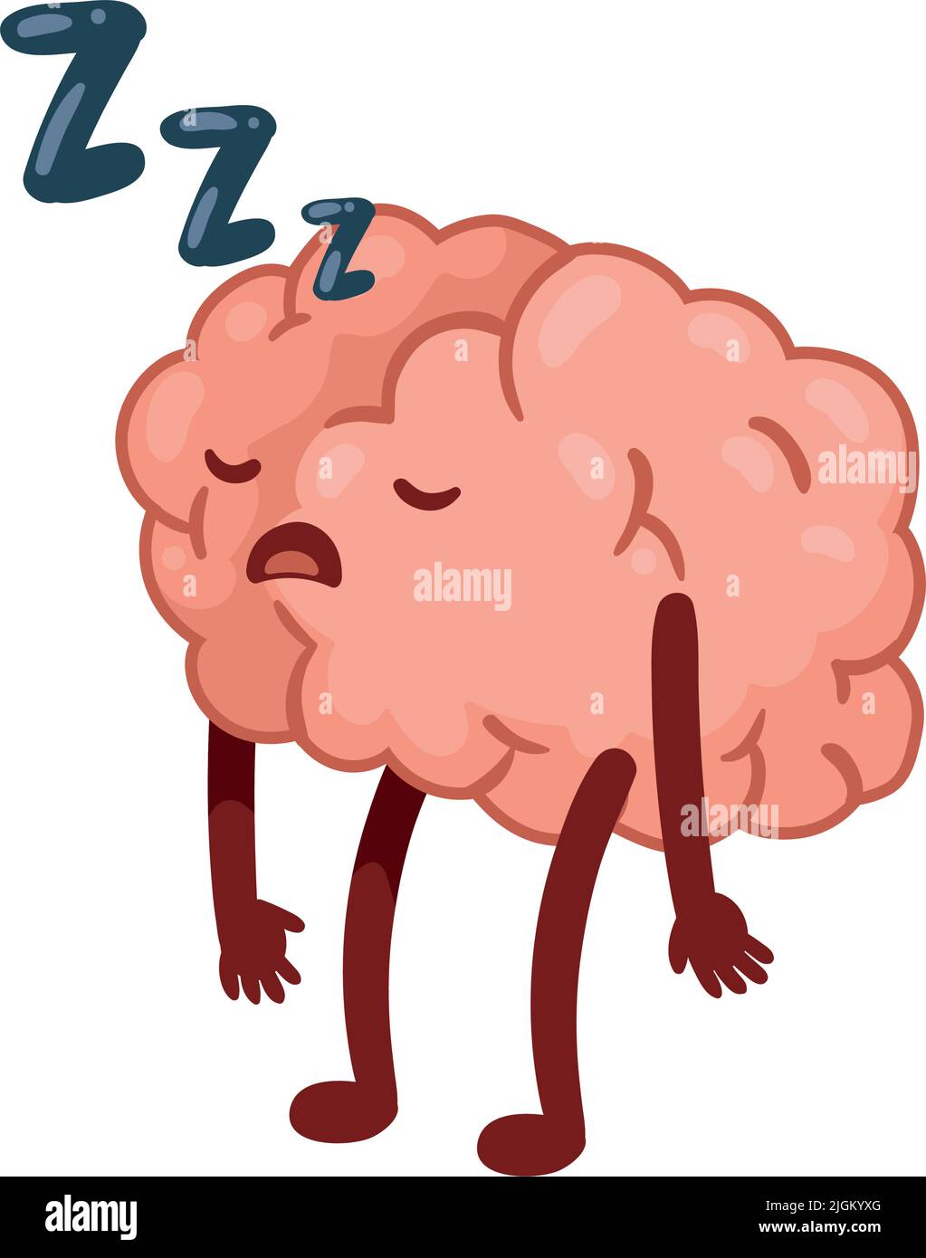 Brain organ sleeping comic character hi-res stock photography and ...