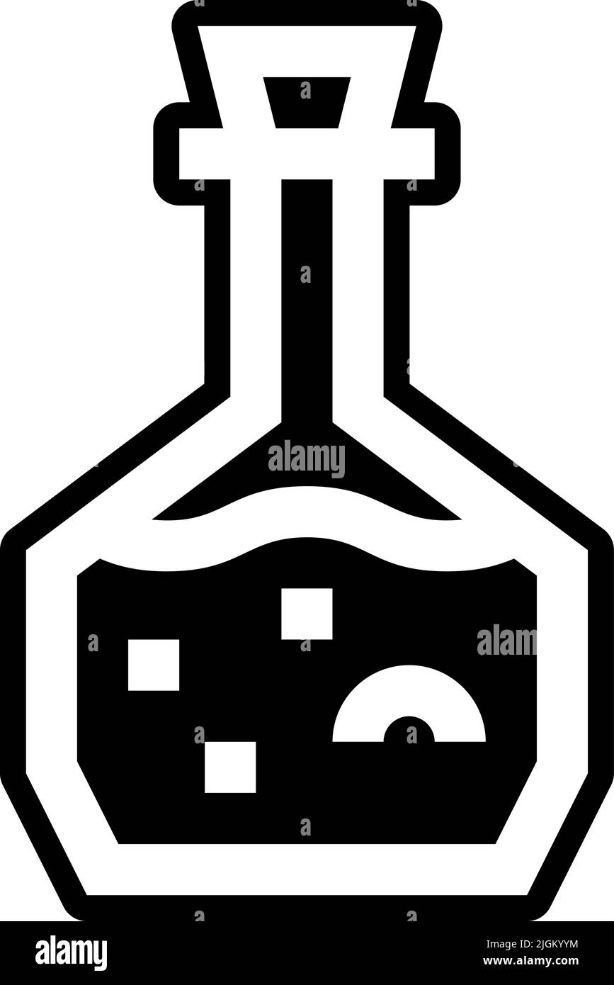 Cartoon potion bottle Black and White Stock Photos & Images - Alamy