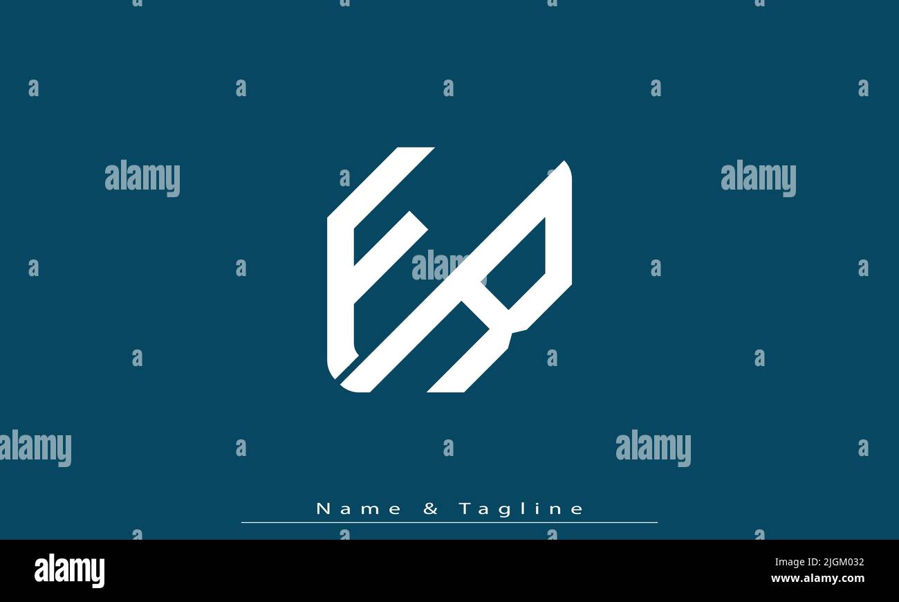 Alphabet letters Initials Monogram logo FR , RF Stock Vector