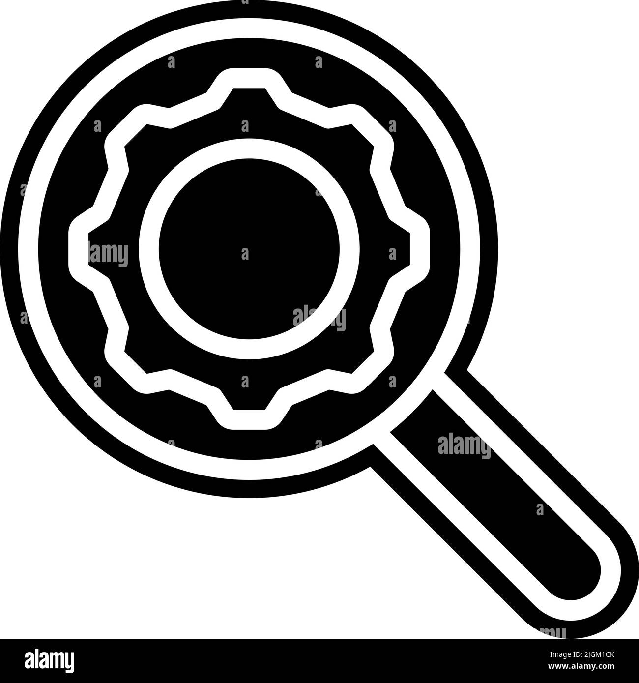 Magnifying glass icon Black and White Stock Photos & Images - Alamy