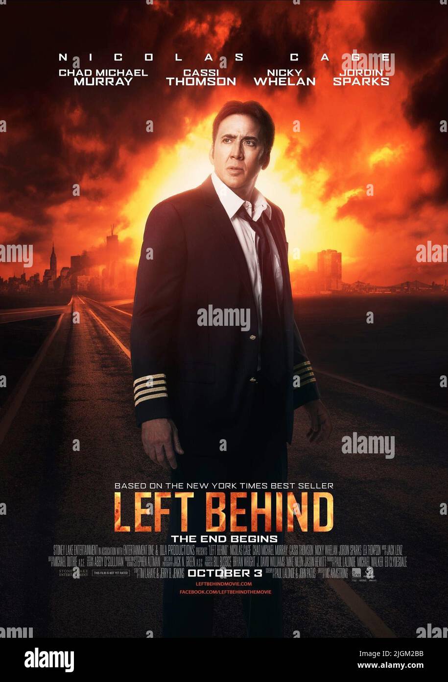 NICOLAS CAGE POSTER, LEFT BEHIND, 2014 Stock Photo Alamy