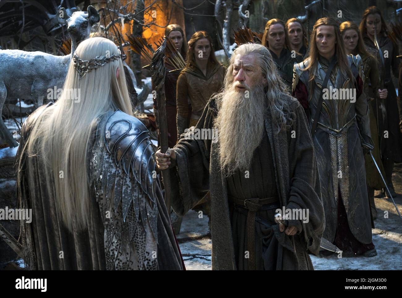 IAN MCKELLEN, THE HOBBIT: THE BATTLE OF THE FIVE ARMIES, 2014 Stock Photo