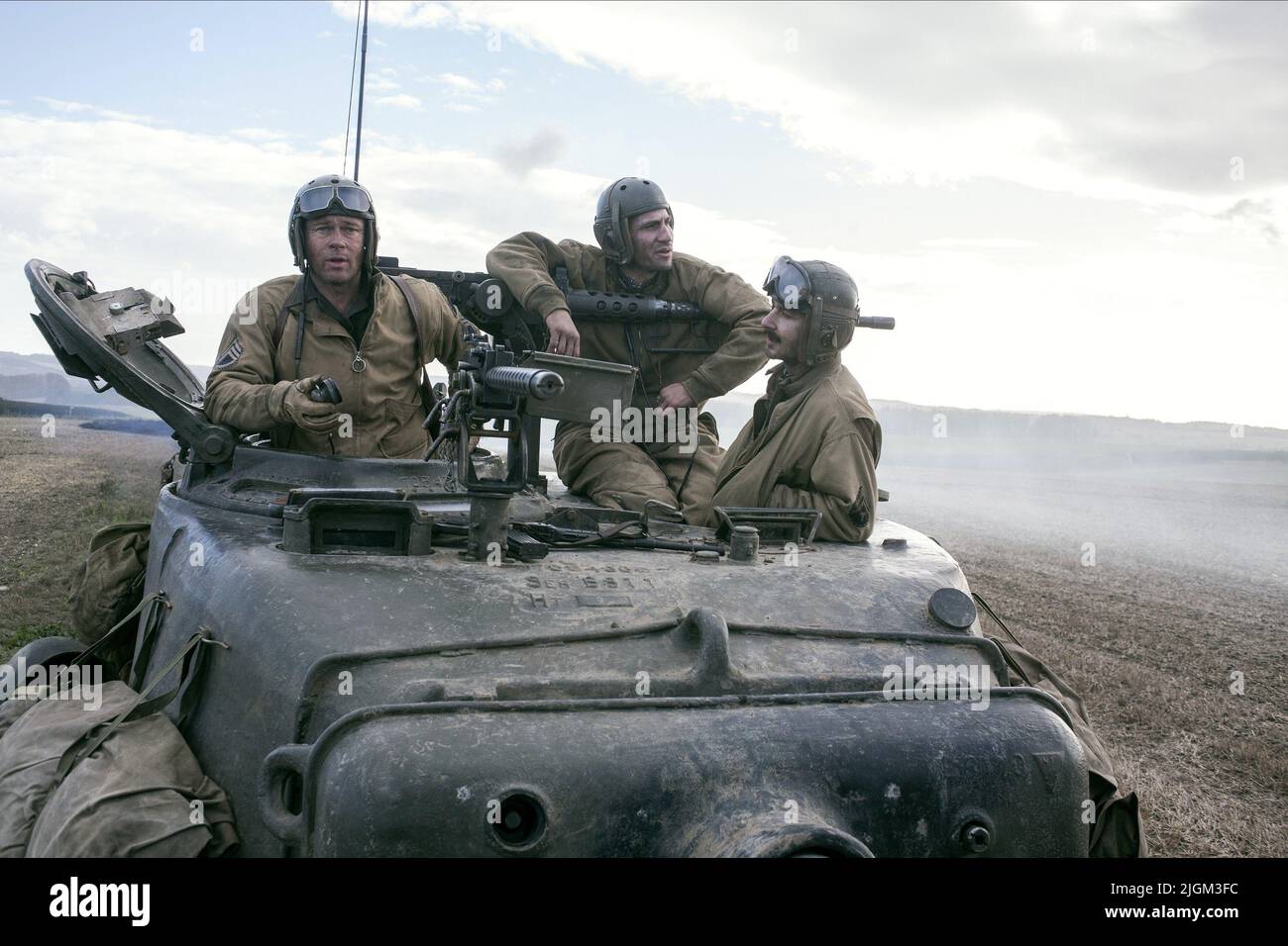 BRAD PITT, JON BERNTHAL, SHIA LABEOUF, FURY, 2014 Stock Photo Alamy