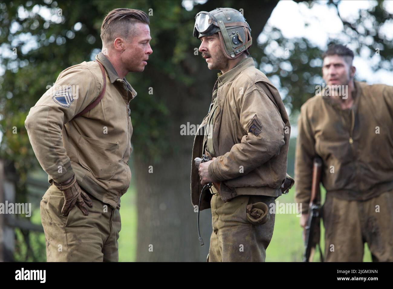 BRAD PITT, SHIA LABEOUF, JON BERNTHAL, FURY, 2014 Stock Photo Alamy