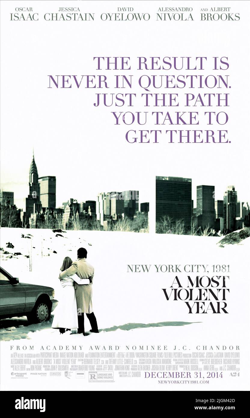 MOVIE POSTER, A MOST VIOLENT YEAR, 2014 Stock Photo