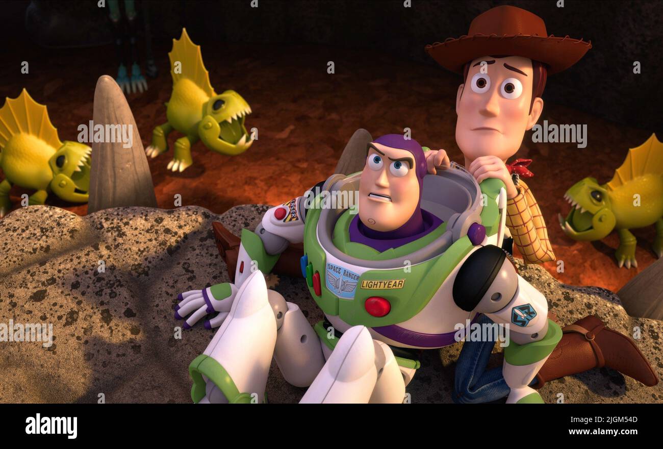 BUZZ LIGHTYEAR, WOODY, TOY STORY THAT TIME FORGOT, 2014 Stock Photo