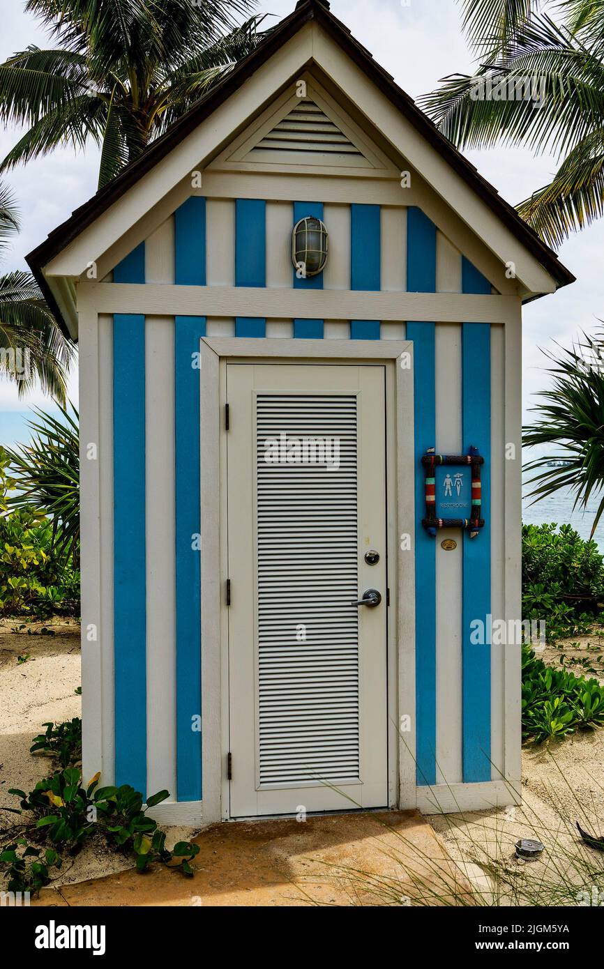Public toilet at a tropical beach resort Stock Photo Alamy
