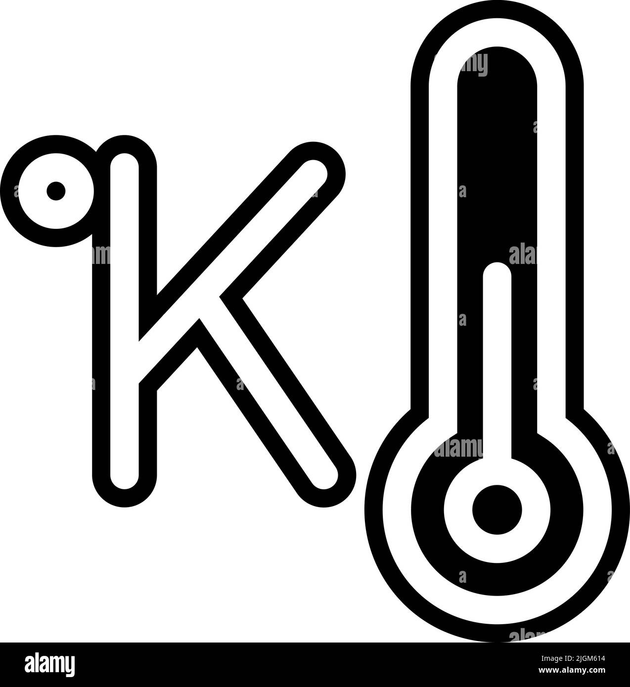 kelvin icon . Stock Vector