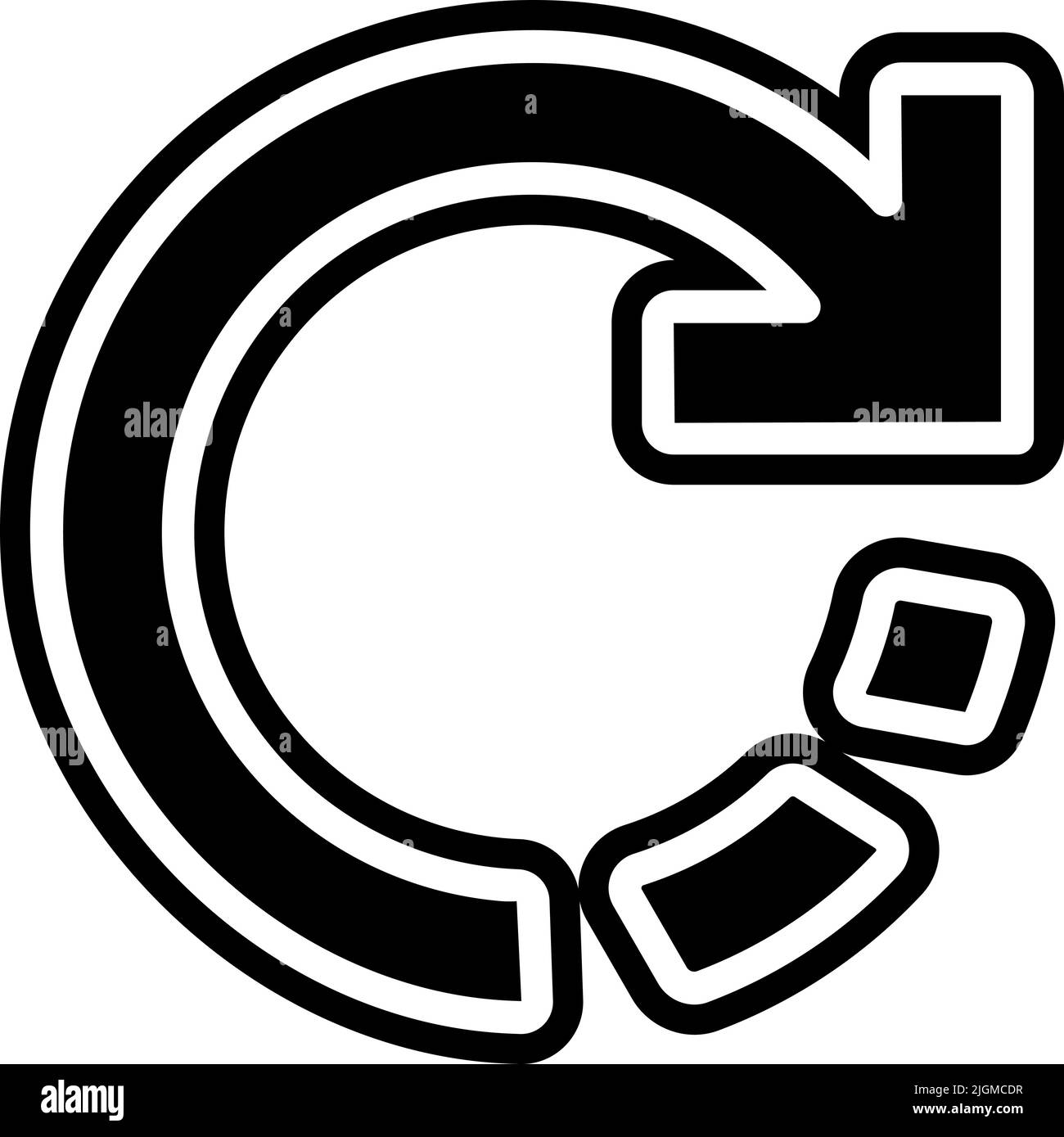 Circular arrows recycling process Black and White Stock Photos & Images ...