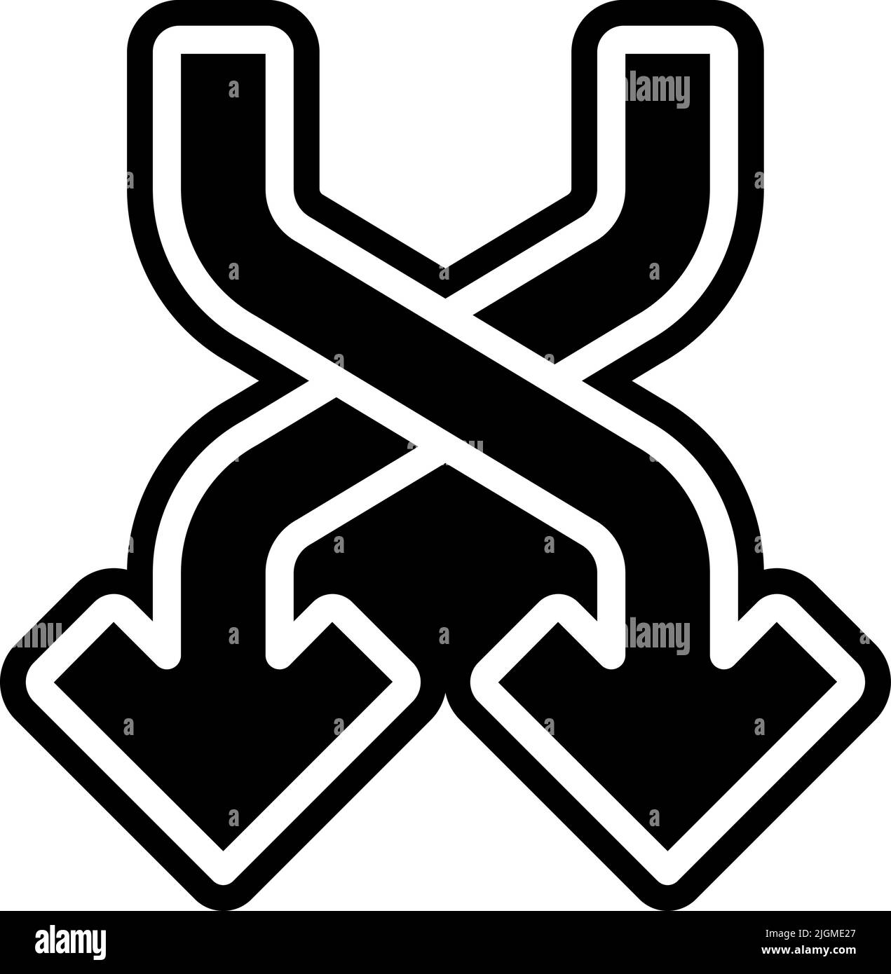 Arrow shuffle arrows icon . Stock Vector