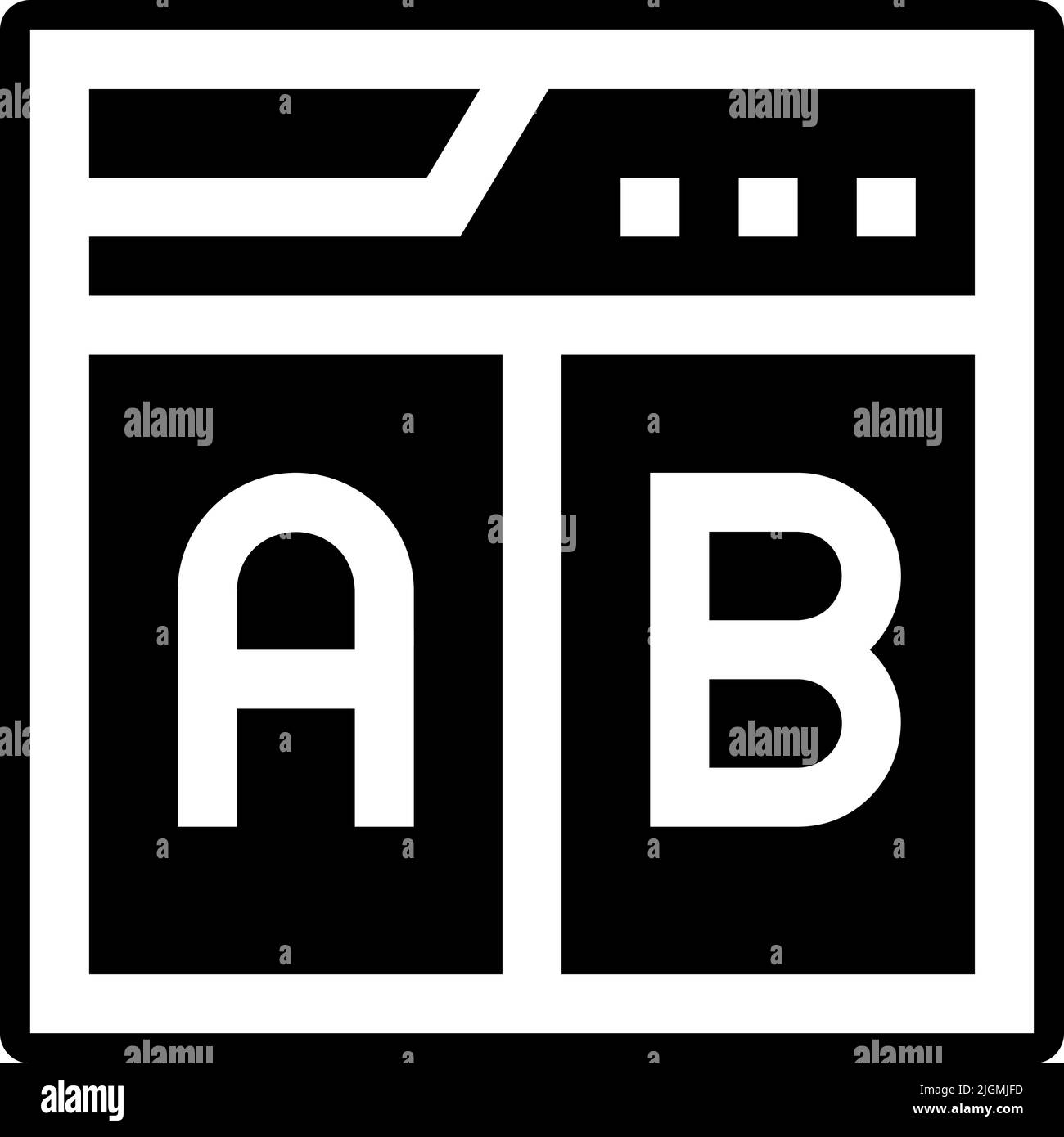 Copywriting ab testing icon . Stock Vector
