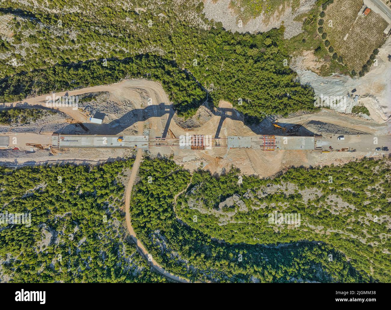 Construction site of the construction of overpasses and road ...