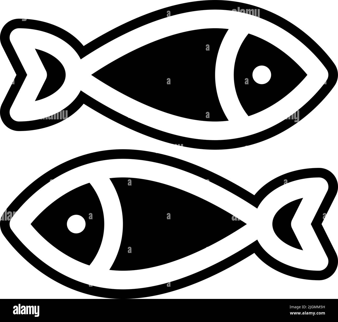 Grocery fish icon . Stock Vector