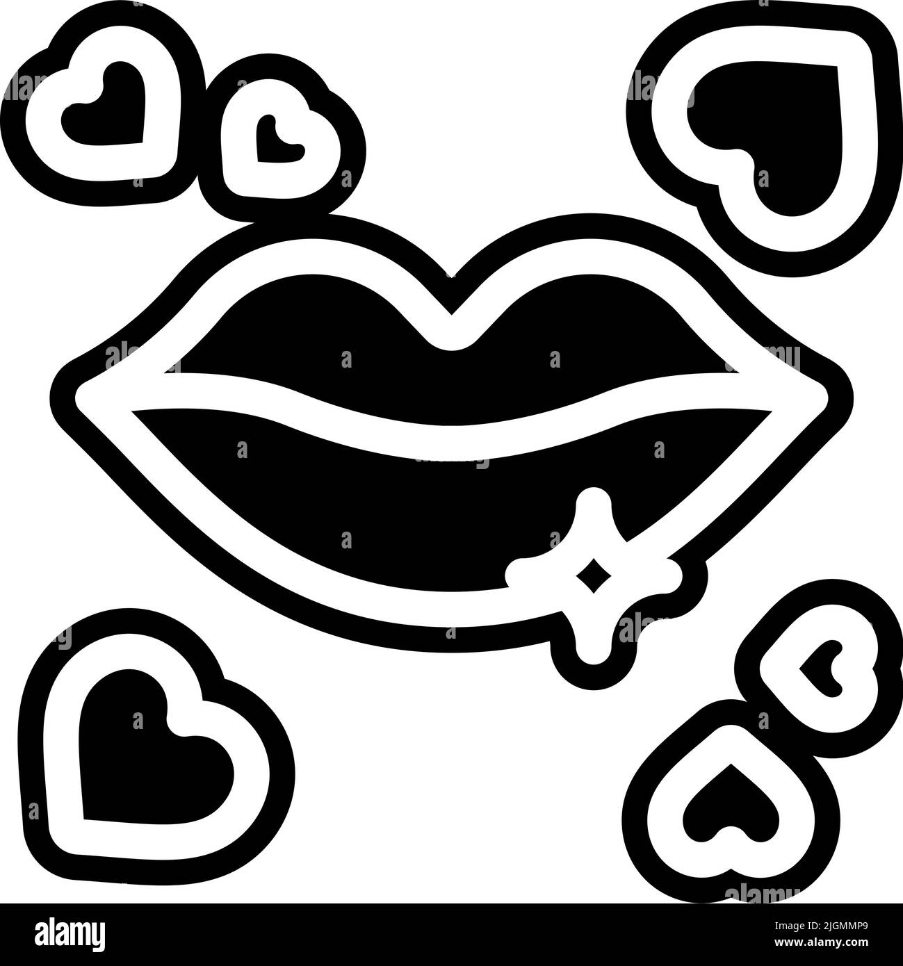 Love lips icon . Stock Vector