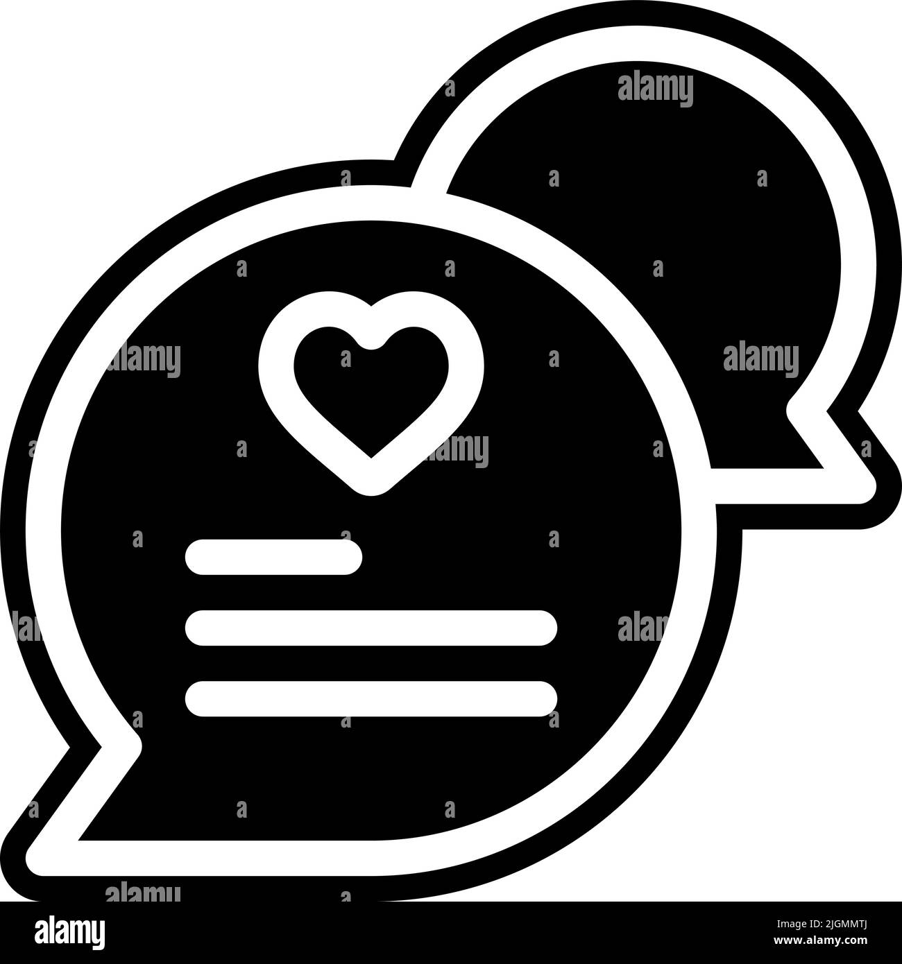 Love chat bubbles icon Stock Vector Image & Art - Alamy