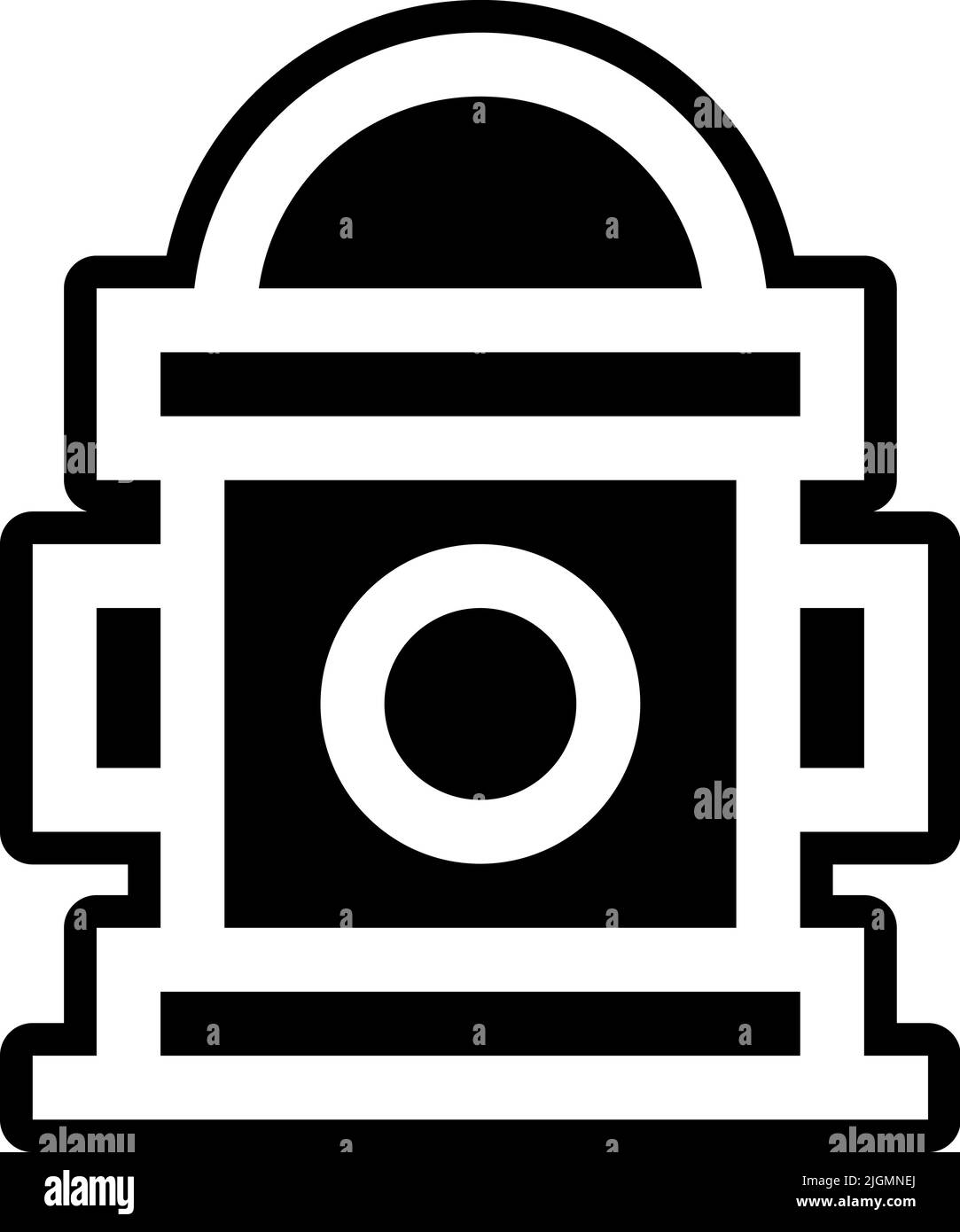 Natural disaster fire hydrant icon . Stock Vector