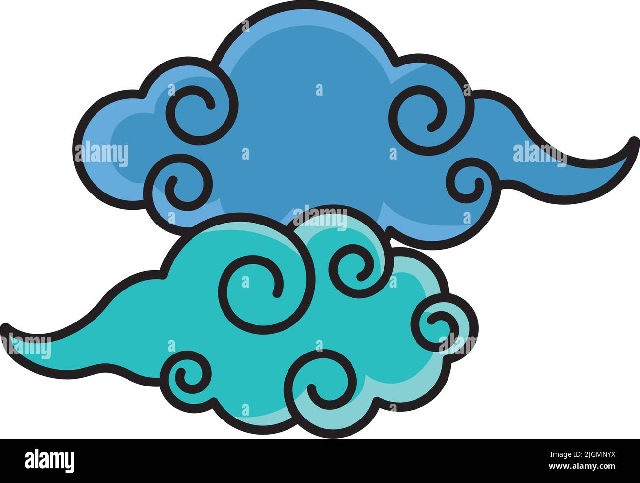 blue chinese clouds Stock Vector Image & Art Alamy