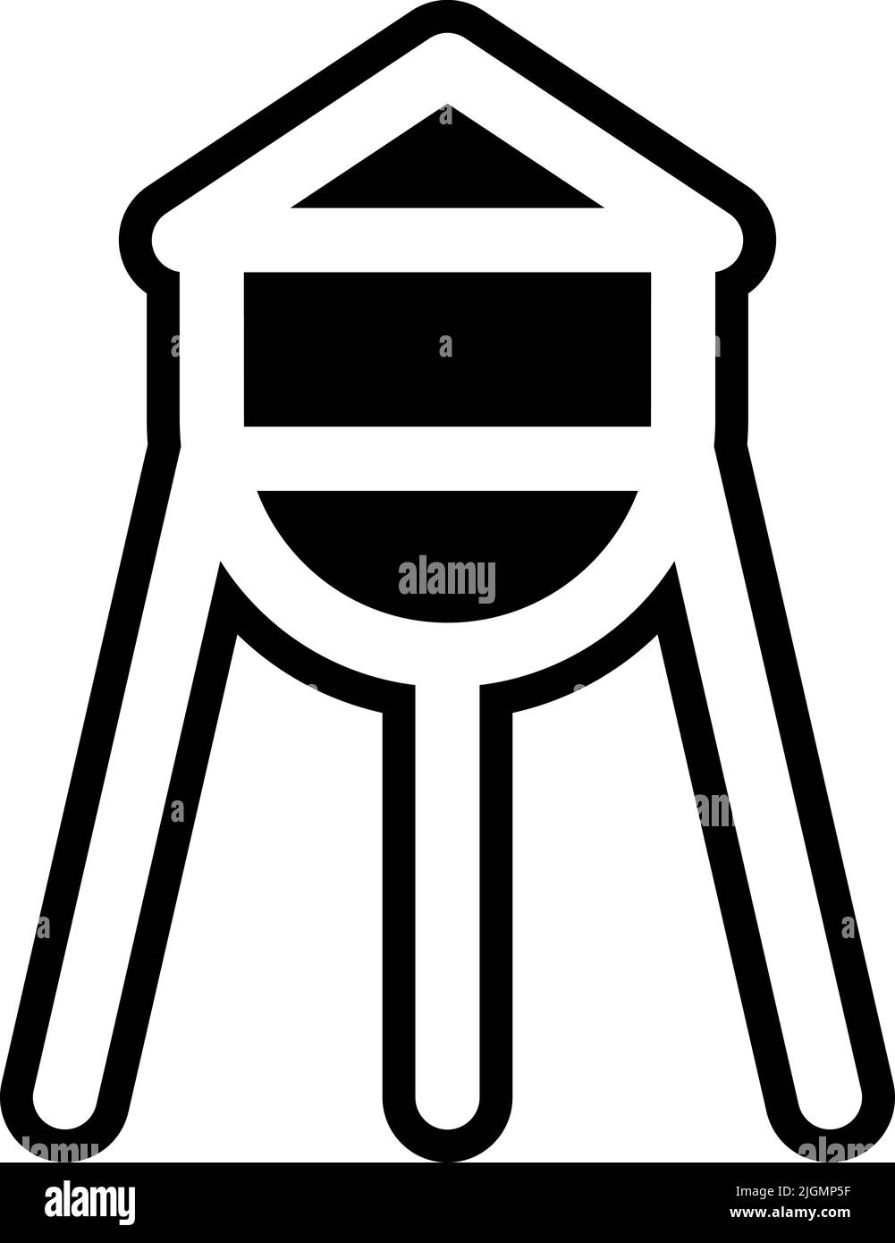 Plumber water tower icon . Stock Vector