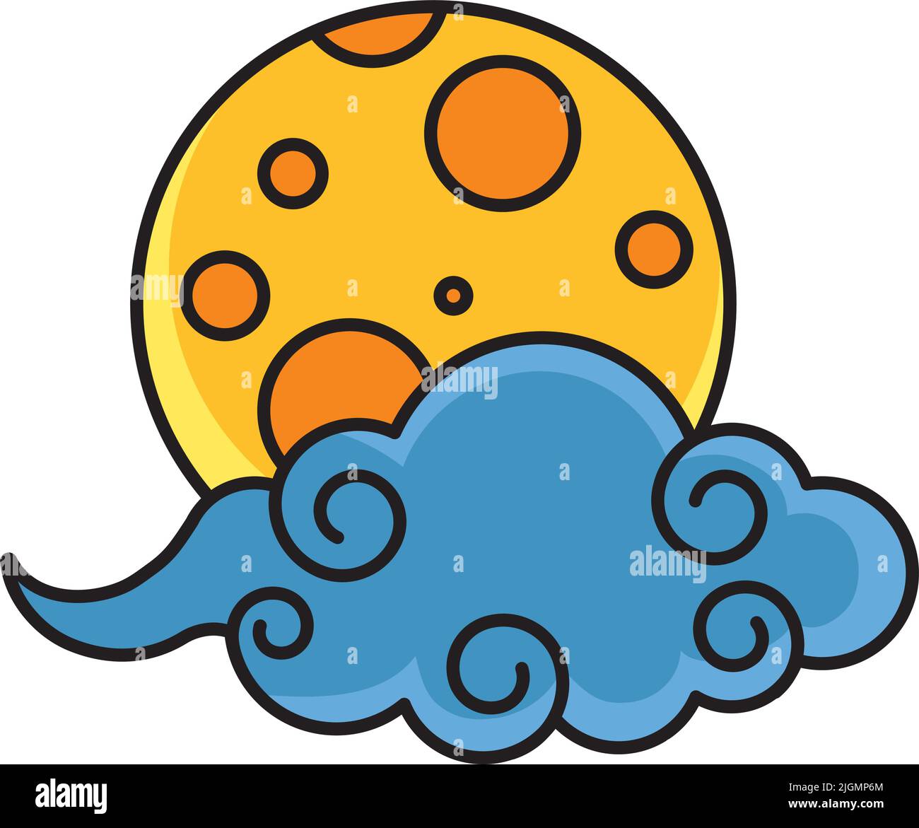 full moon with cloud Stock Vector Image & Art - Alamy