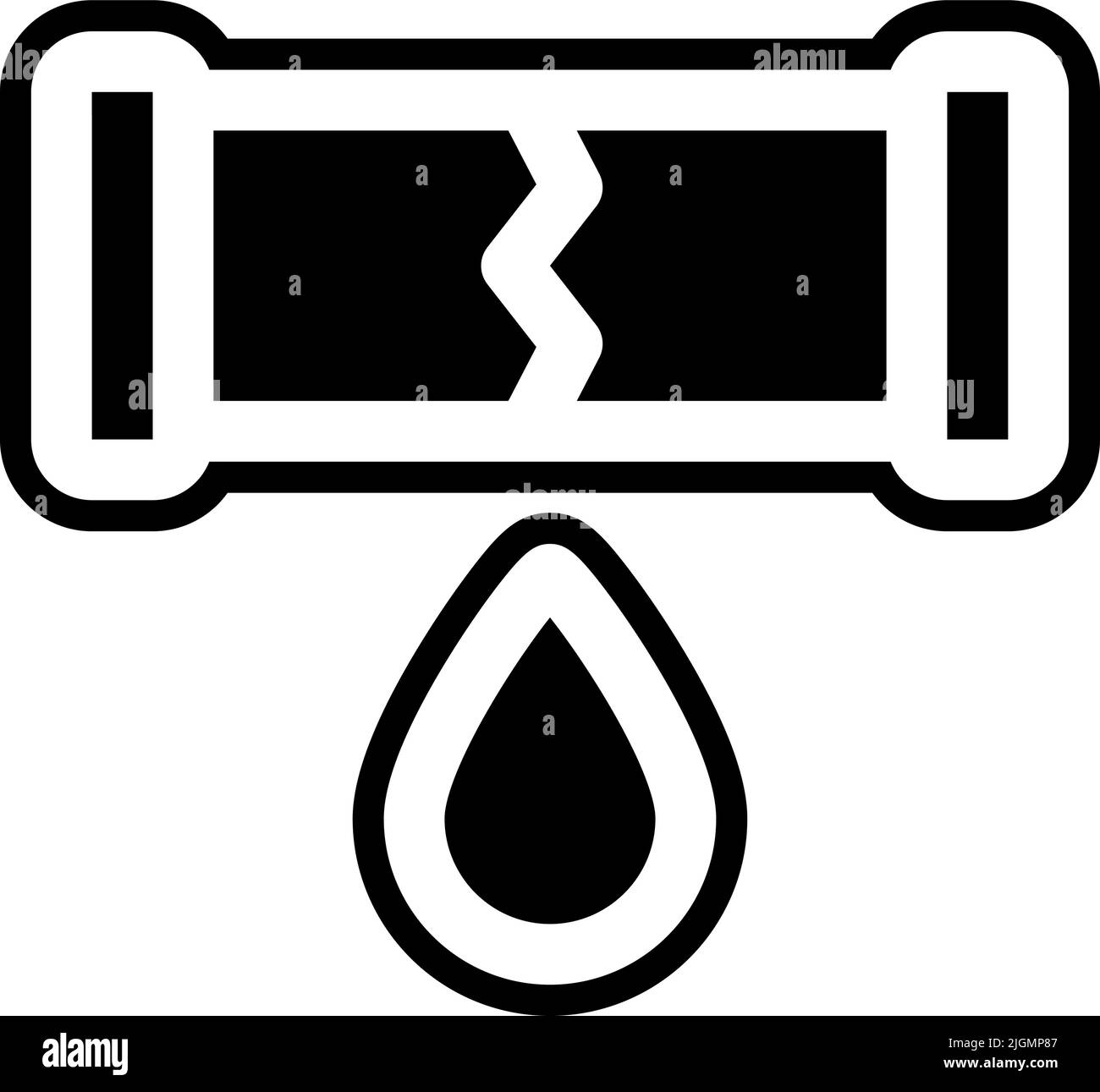 Water leak icon pipe broken hi res stock photography and images alamy