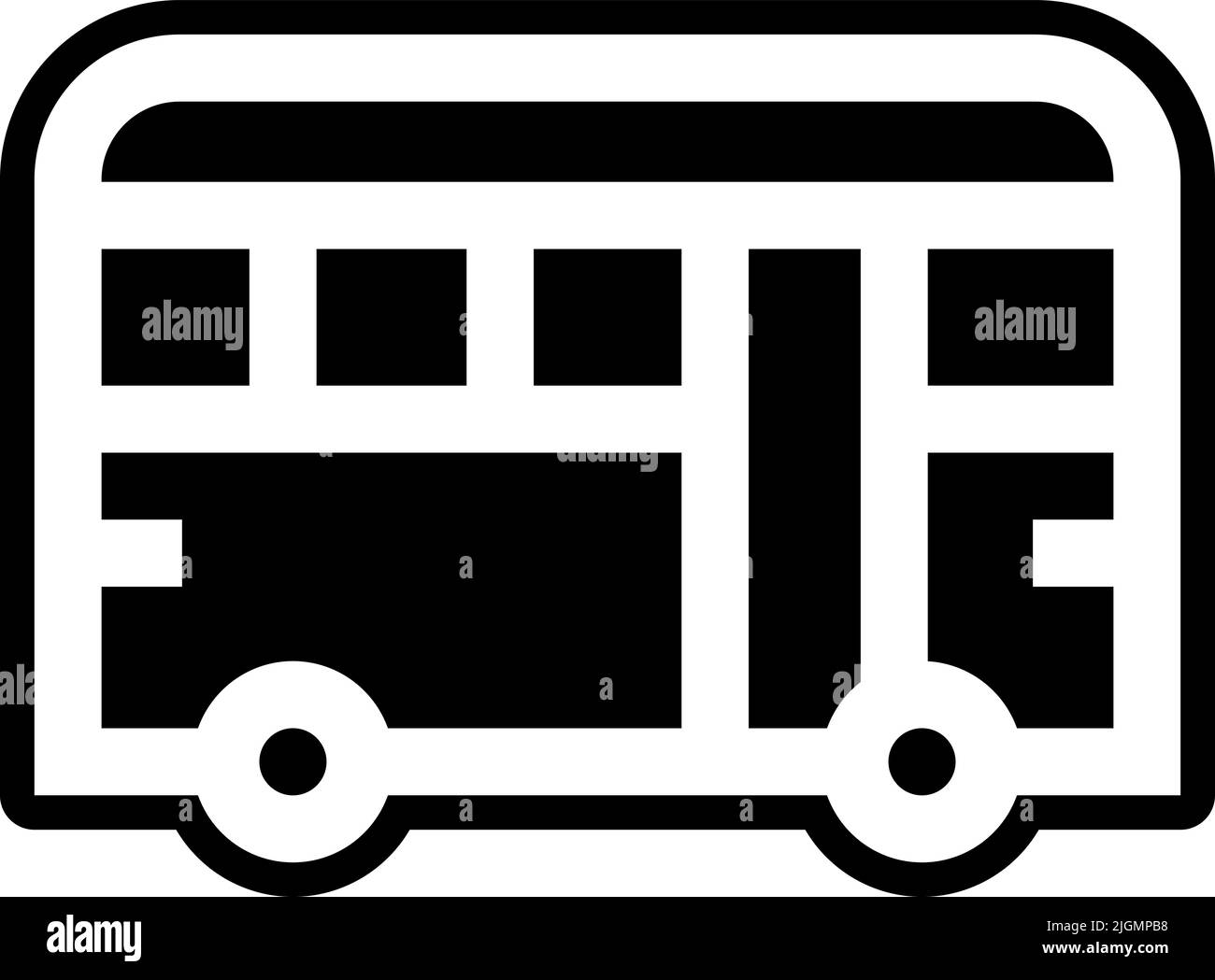 Public transportation bus icon . Stock Vector