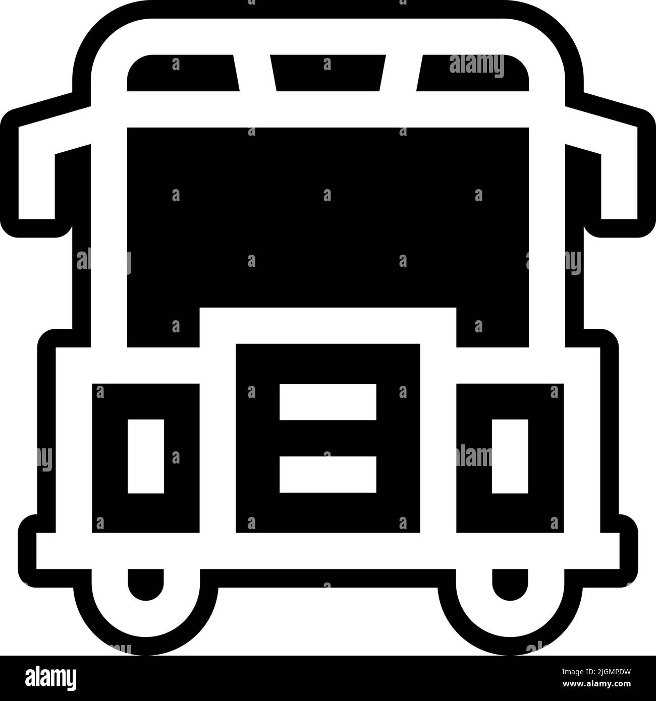 Public transportation school bus icon . Stock Vector